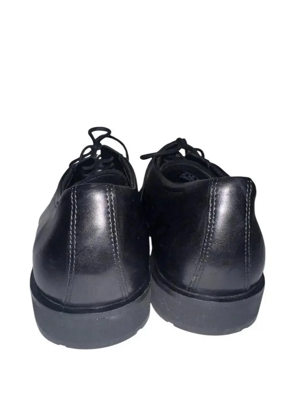 Ecco Black Leather Calcan Apron Toe Oxford Shoes Size 12